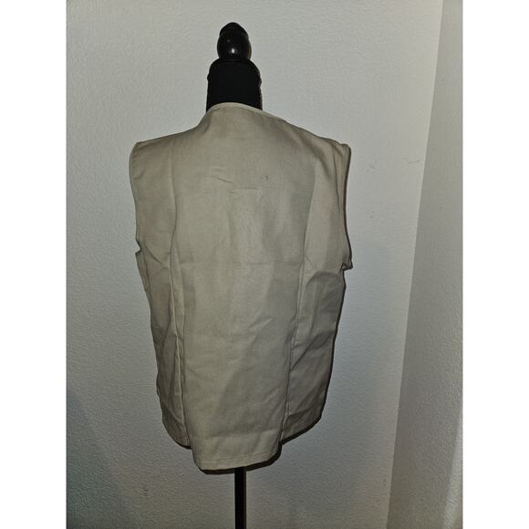 NWT! (2) Girl Scout Cadette Vest Size Large Beige - Picture 2 of 9